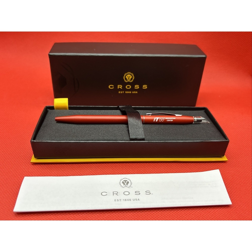 Cross Crimson Red Retractable Click Pen Smooth Gel Ink Premium Gift Boxed-Read